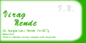 virag mende business card